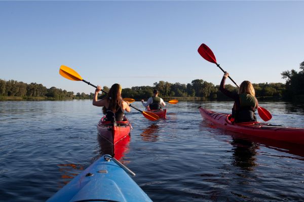 kayaking on a lack