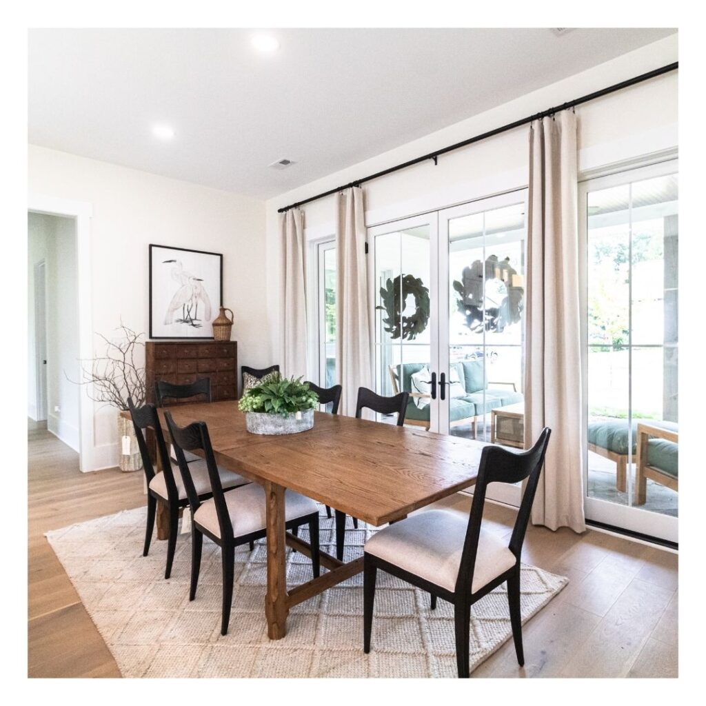 dining area for the St. Jude Dream Home Giveaway