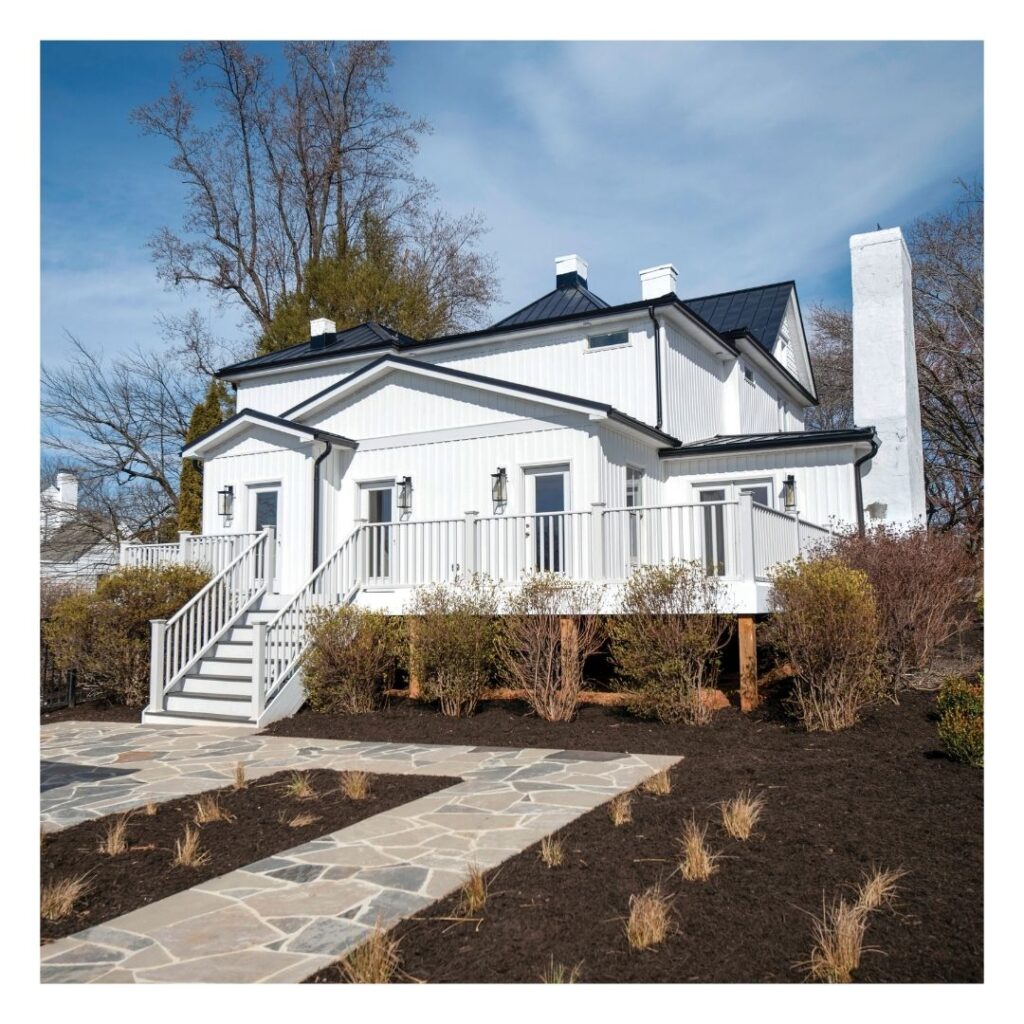 A beautiful white home exterior